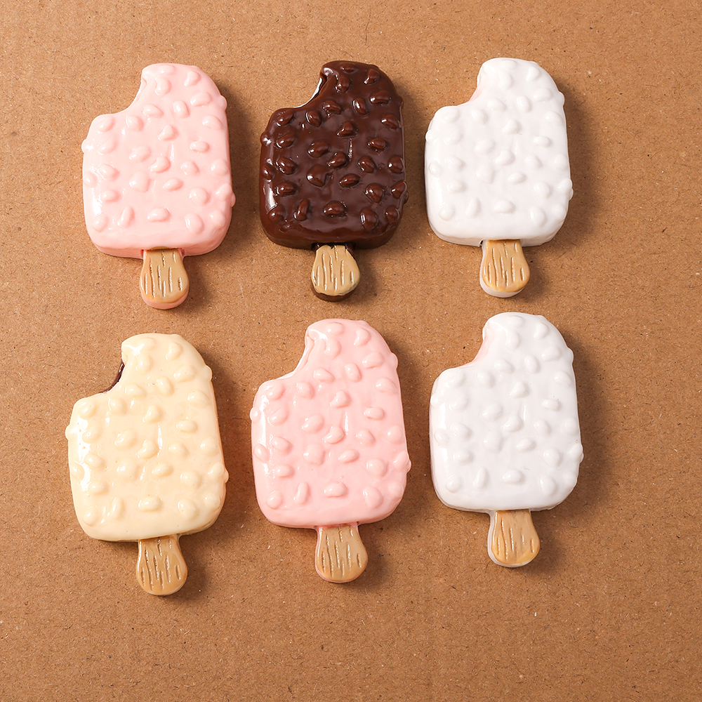 Craft Embellishments - 4pcs Simulation Food Ice Cream Charms