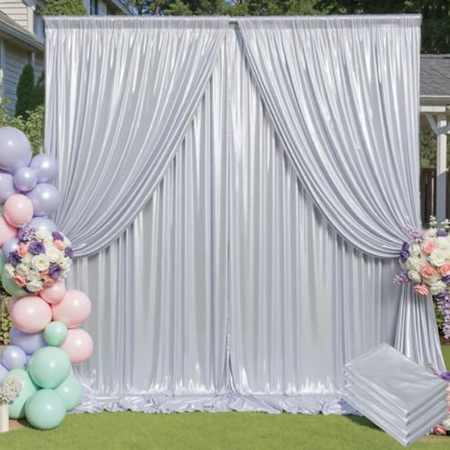 Sequin Fabric Panel - Parties and weddings: silver sequin backdrop