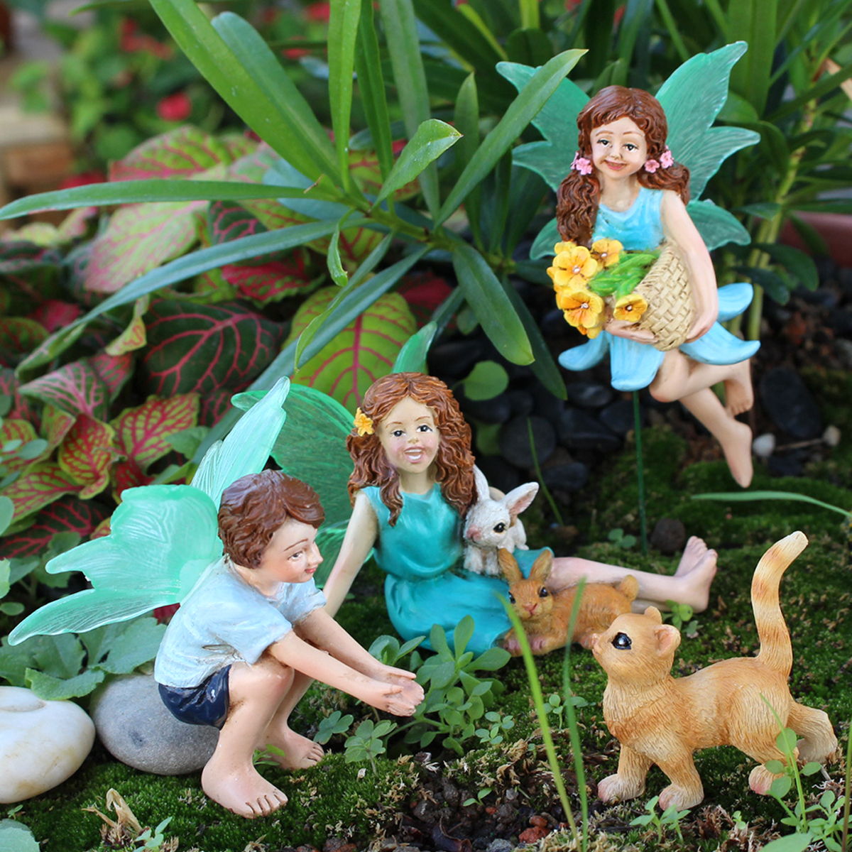 Embellishment Crafts - 4pc Flower Fairy and Animal Party,