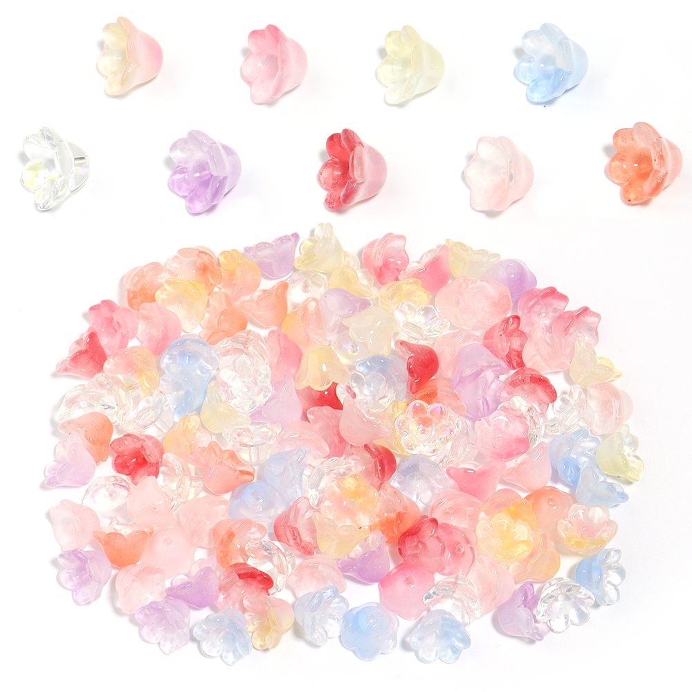 Embellishment Crafts - 50pcs 12x7.5mm Colorful Lily of The