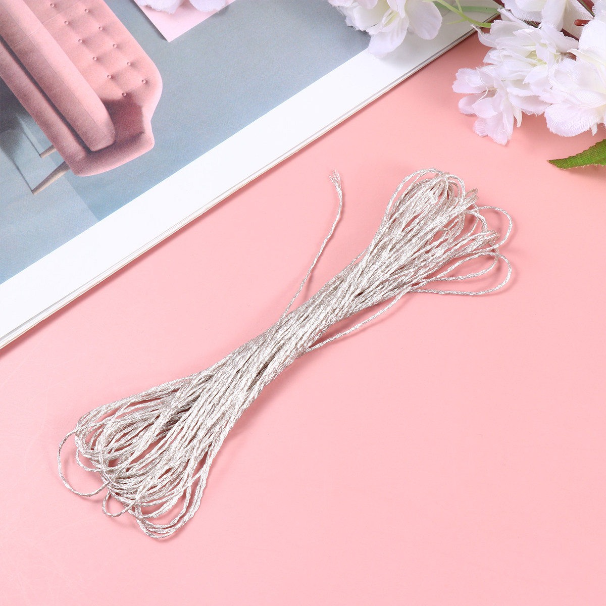 Embroidery Craft - 12Pcs Metallic Sewing Thread Set Glitter