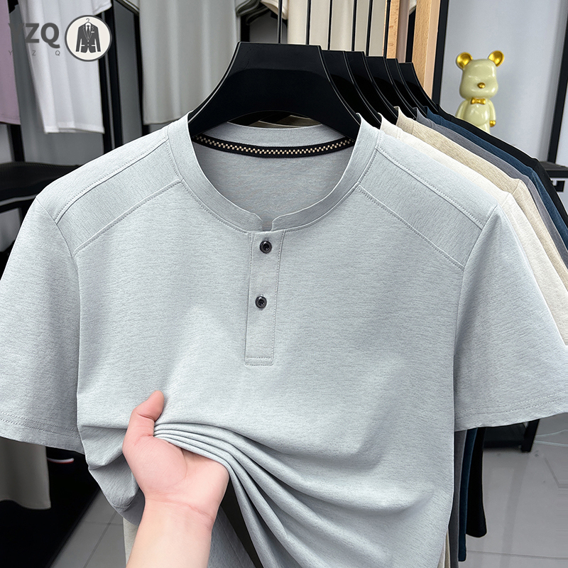 2026 Fashion Men's Henley Neck - Embellish Knit ulasan dan harga