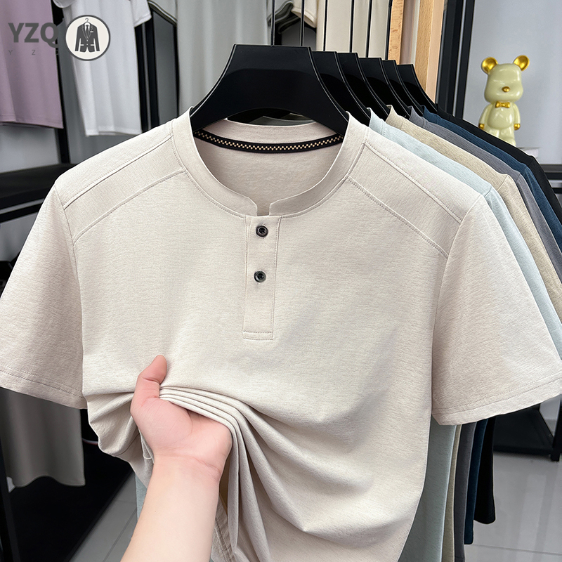 2026 Fashion Men's Henley Neck - Embellish Knit ulasan dan harga