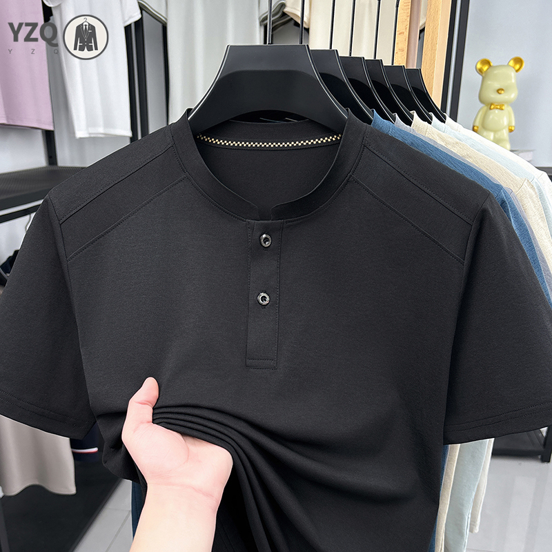 2026 Fashion Men's Henley Neck - Embellish Knit ulasan dan harga