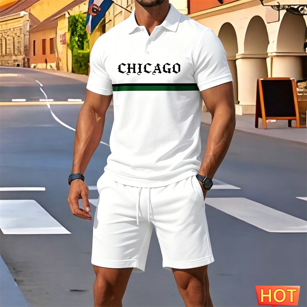 Summer man 2 piece outfits Men - Embellish Knit ulasan dan harga