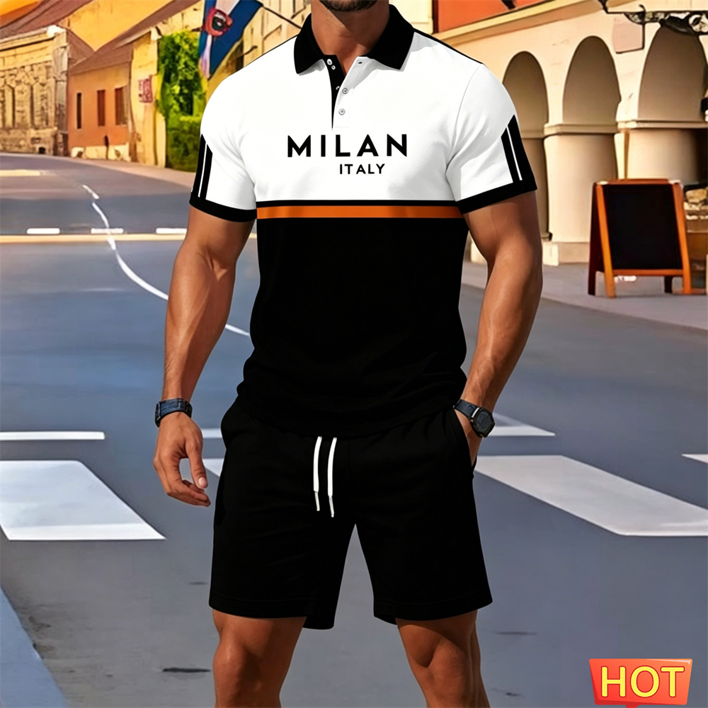 Summer man 2 piece outfits Men - Embellish Knit ulasan dan harga