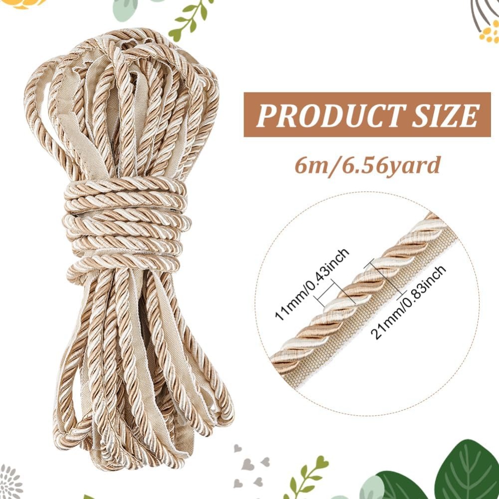 6M Polyester Twisted Lip Cord  - Cord Trim Twisted ulasan dan harga