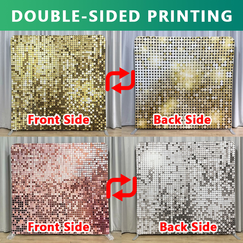 8x8ft Gold Glitter Photo Fabri - Sequin Fabric Panel ulasan dan harga