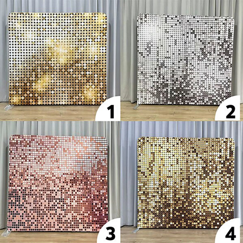 8x8ft Gold Glitter Photo Fabri - Sequin Fabric Panel ulasan dan harga