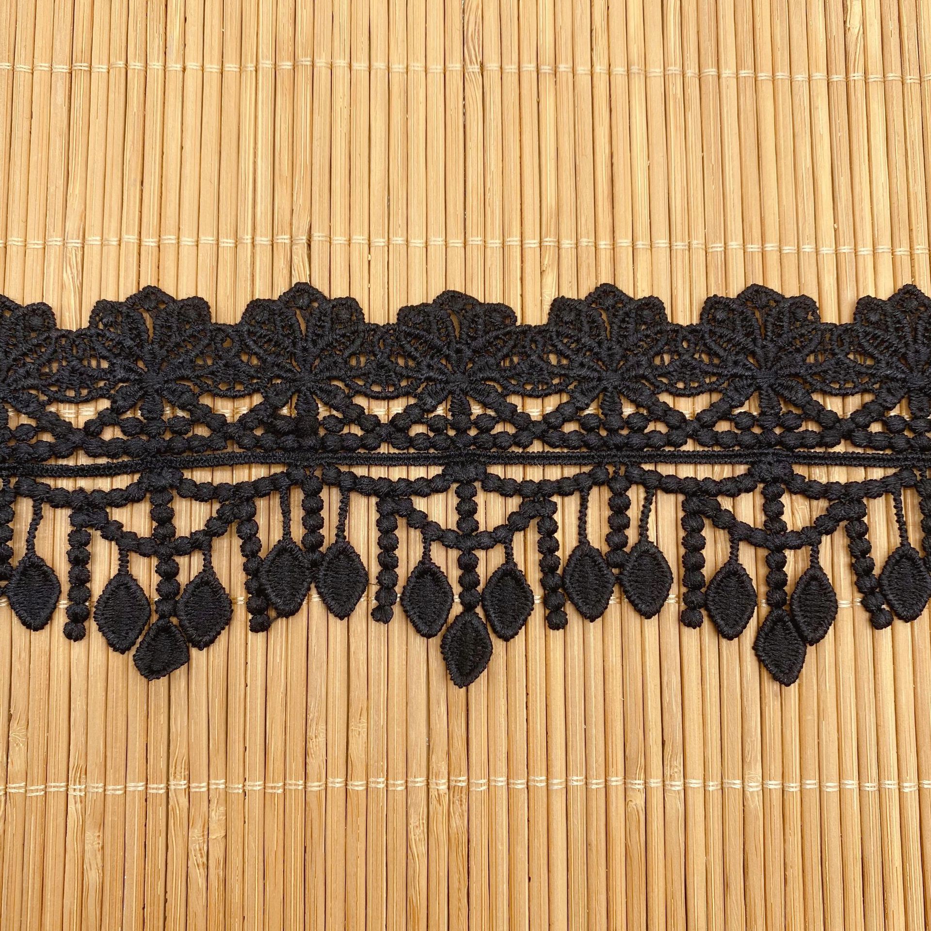 3Yards Embroidery Hollow Flowe - Lace Ribbon Trim ulasan dan harga