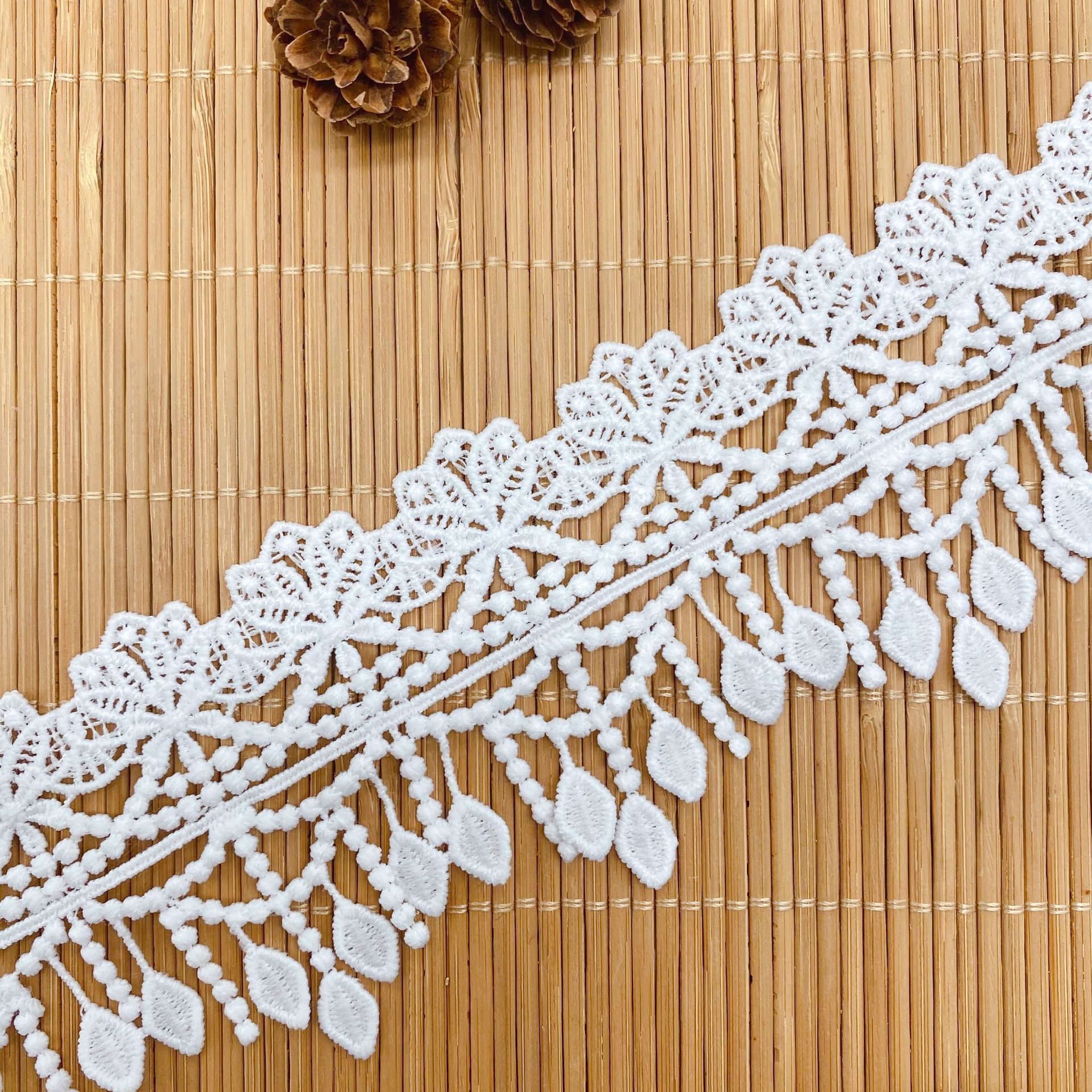 3Yards Embroidery Hollow Flowe - Lace Ribbon Trim ulasan dan harga