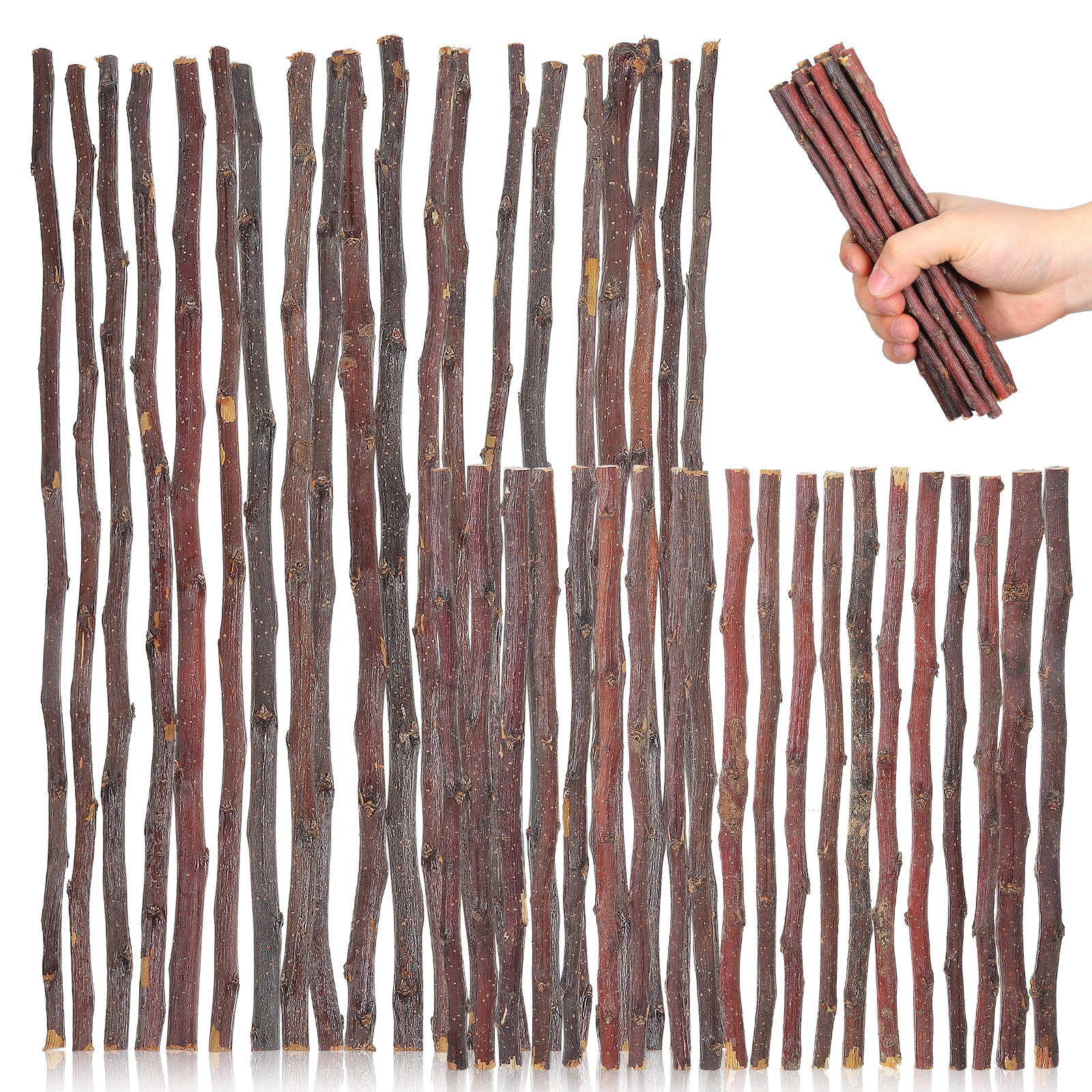 40Pcs DIY Wooden Sticks Natura - Craft Embellishments ulasan dan harga