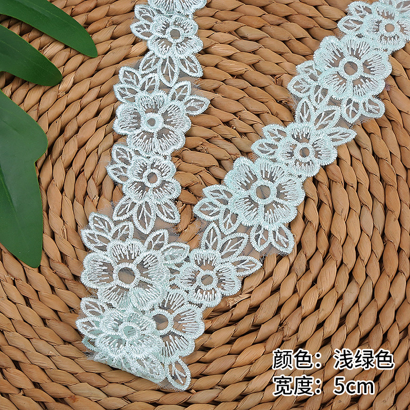 5CM Width Embroidered Organza  - Lace Ribbon Trim ulasan dan harga