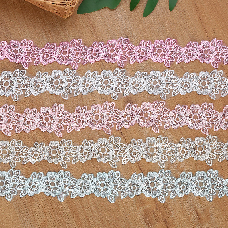 5CM Width Embroidered Organza  - Lace Ribbon Trim ulasan dan harga