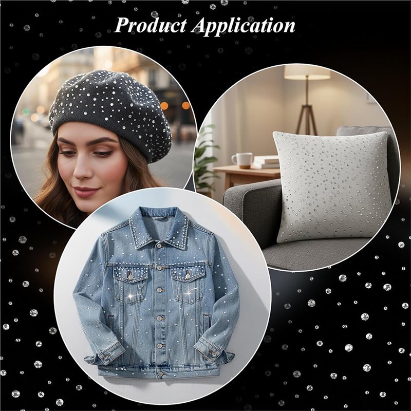 A64Z Rhinestone Sheets 10 Iron - Hotfix Rhinestone Sheet ulasan dan harga