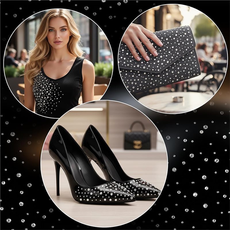 A64Z Rhinestone Sheets 10 Iron - Hotfix Rhinestone Sheet ulasan dan harga