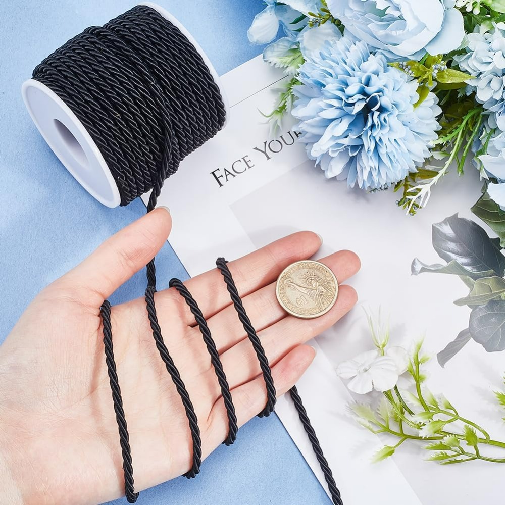 22 Yards 3mm Twisted Cord Deco - Cord Trim Twisted ulasan dan harga