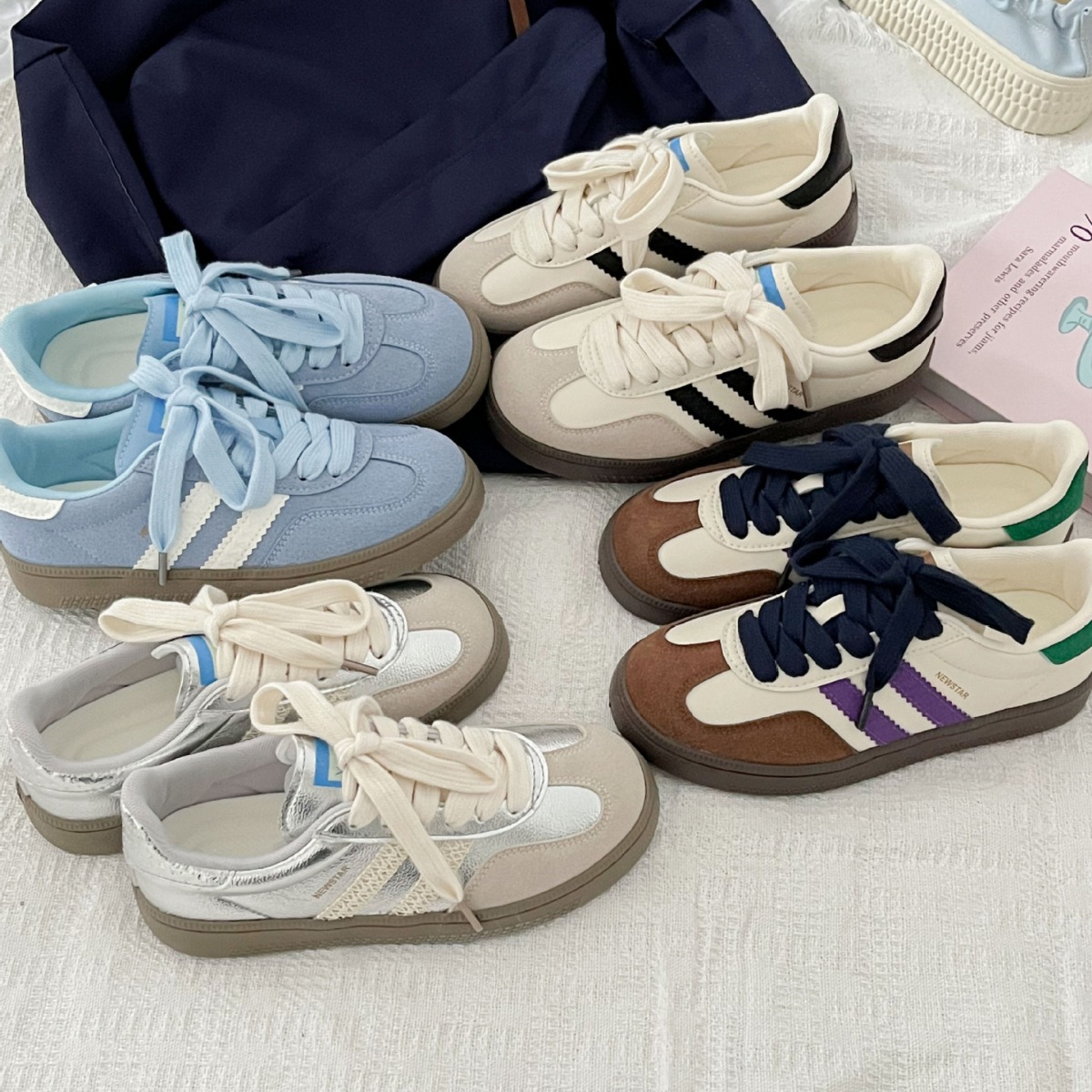Vintage-style sneakers for wom - Guipure Lace Panel ulasan dan harga
