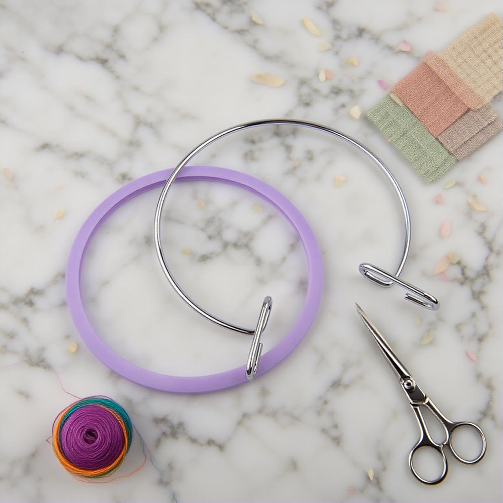 Hoop For Cross Stitching Metal - Embroidery Embellishments ulasan dan harga