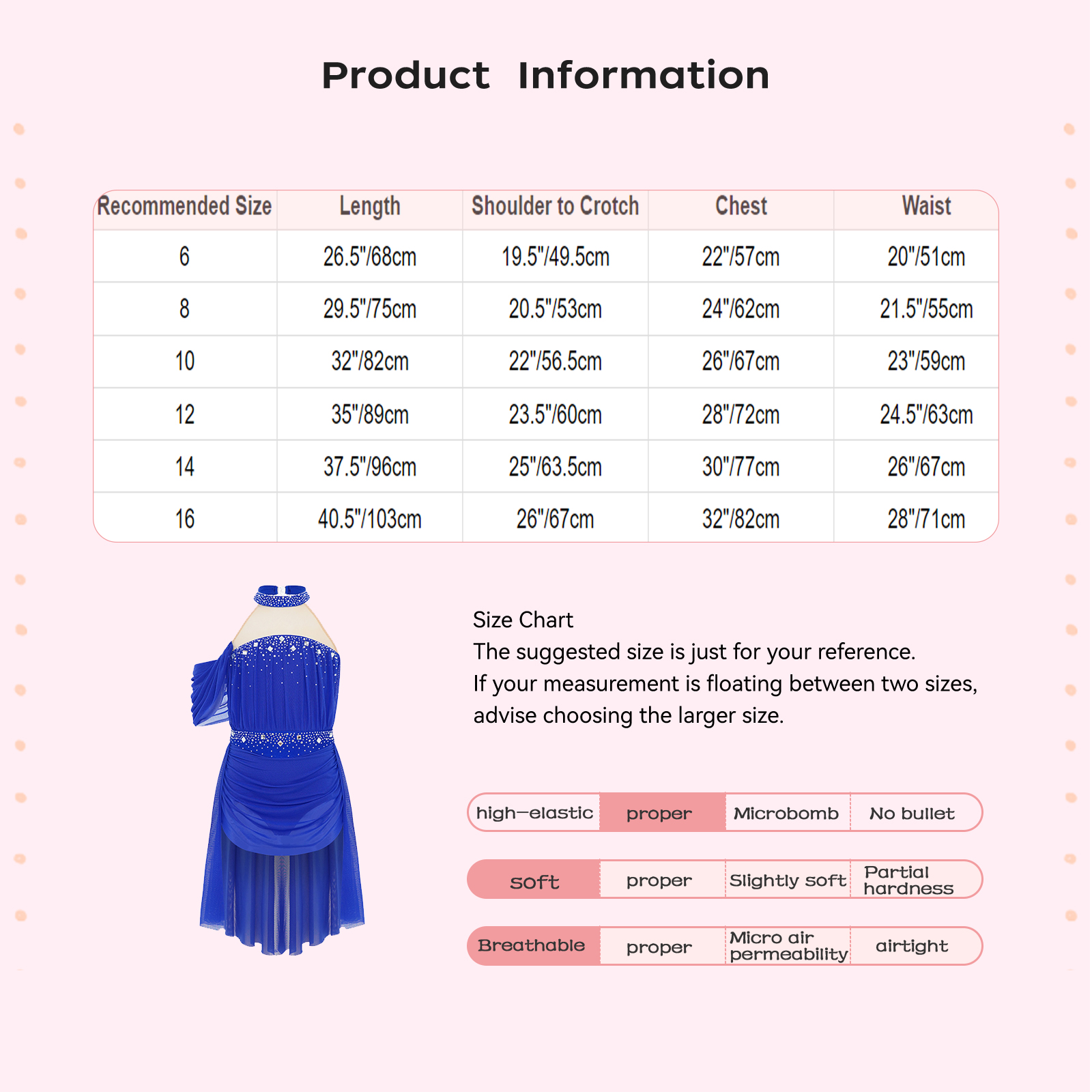 Kids Girls Ballet Leotard Dres - Rhinestone Banding Trim ulasan dan harga
