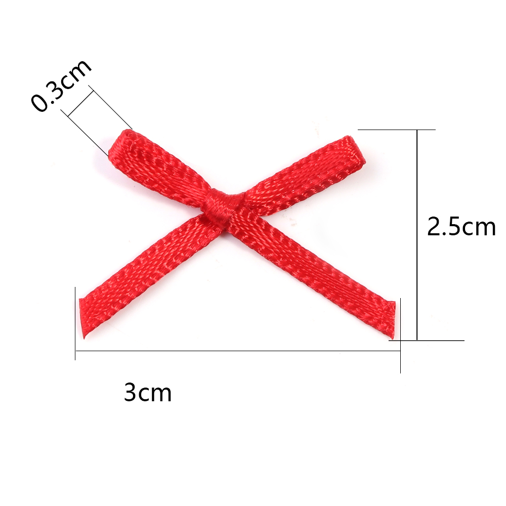 50Pcs 2.5x3cm Ribbons Mini Sat - Embellishments For Scrapbooking ulasan dan harga
