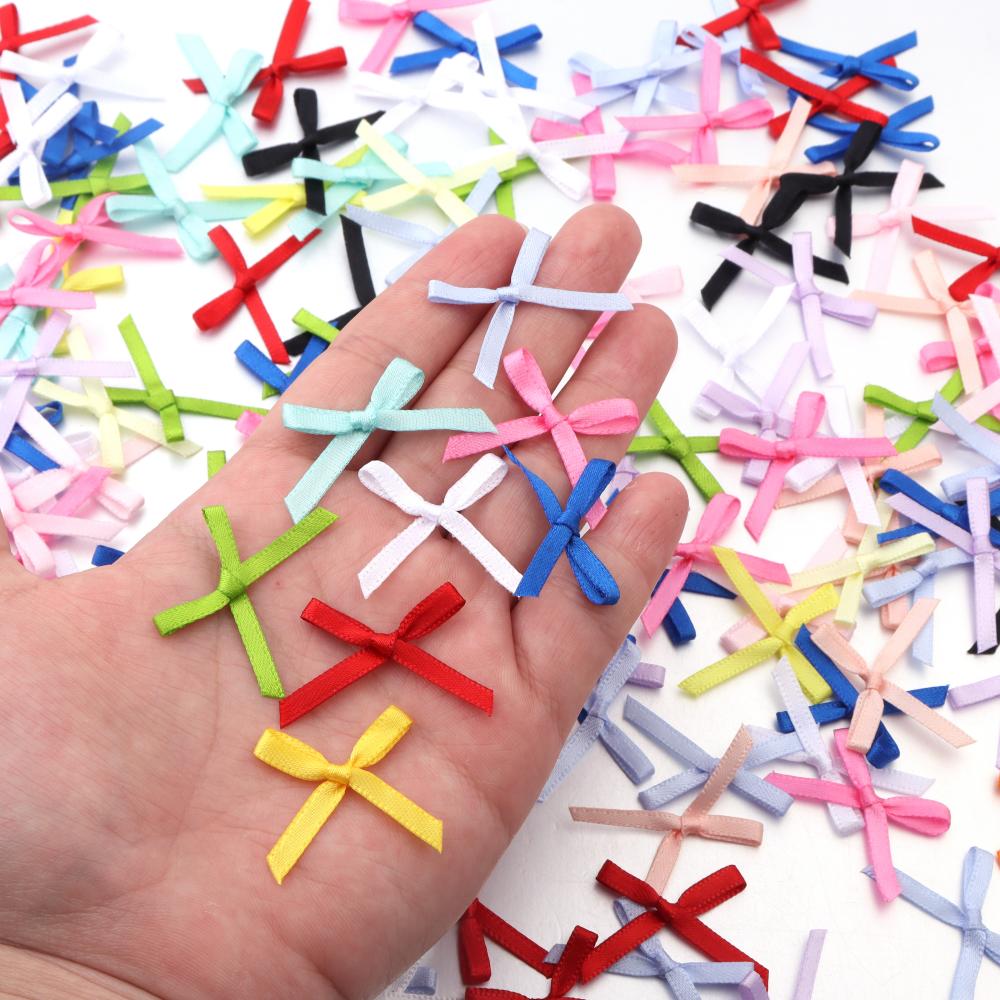 50Pcs 2.5x3cm Ribbons Mini Sat - Embellishments For Scrapbooking ulasan dan harga