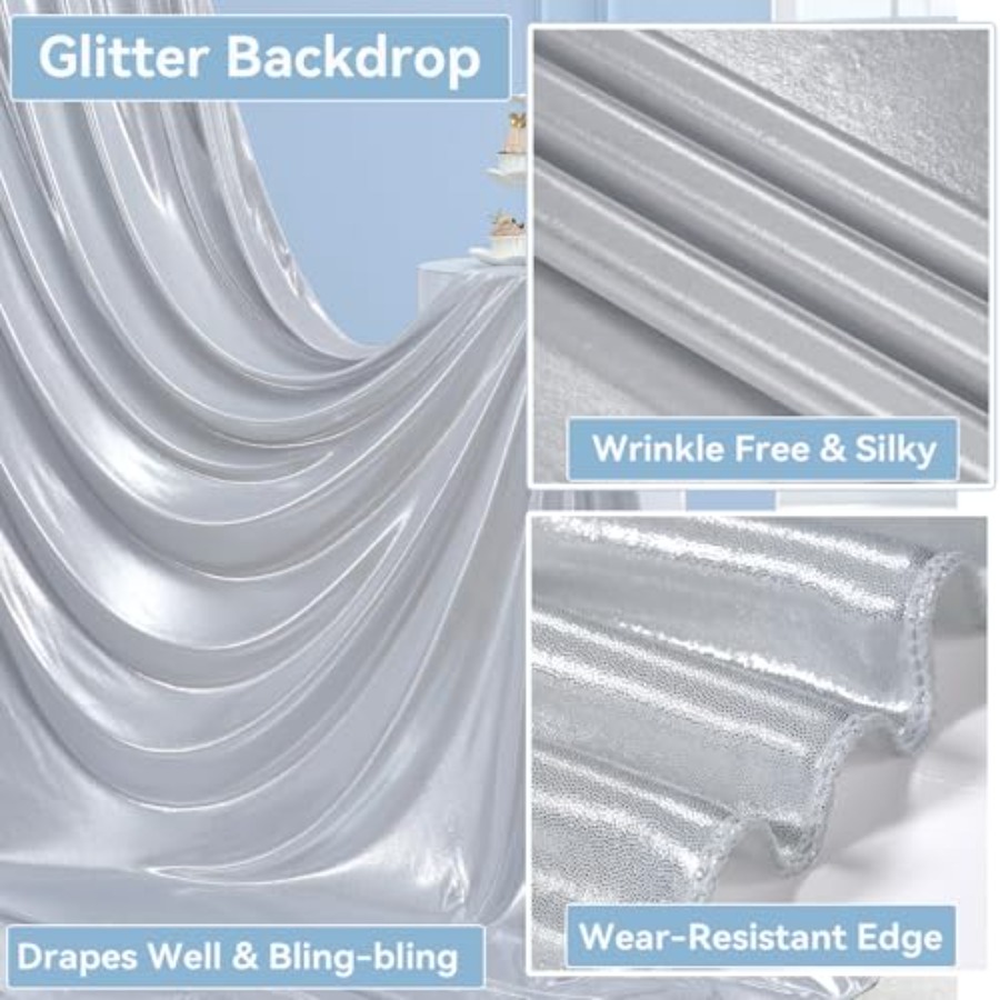 Parties and weddings: silver s - Sequin Fabric Panel ulasan dan harga