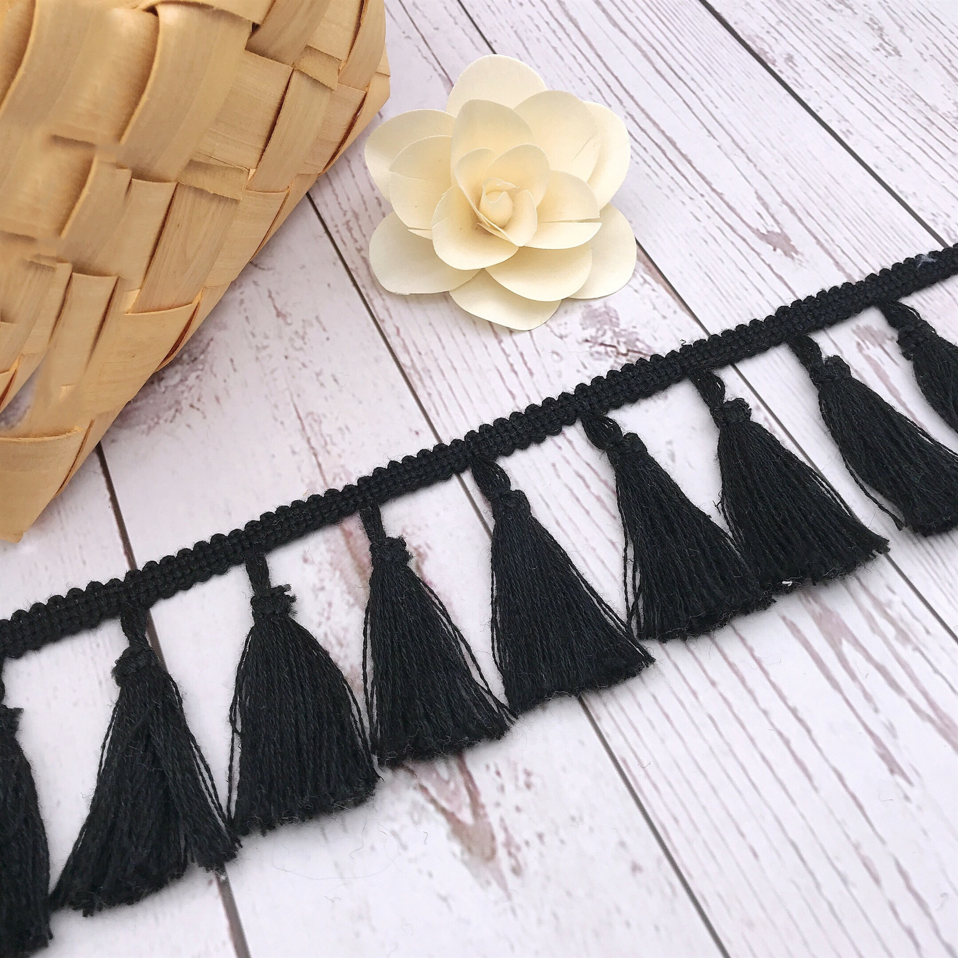 3Yards/Lot Cotton Fabrics Brai - Lace Ribbon Trim ulasan dan harga