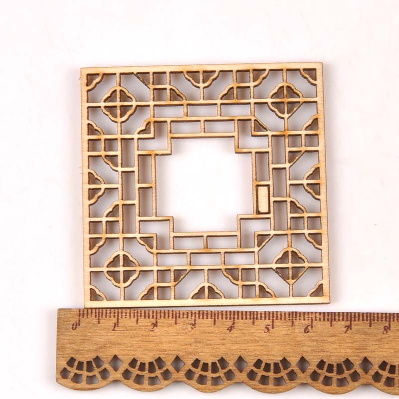 5Pcs/set Wood Handicraft hollo - Embellishments For Scrapbooking ulasan dan harga