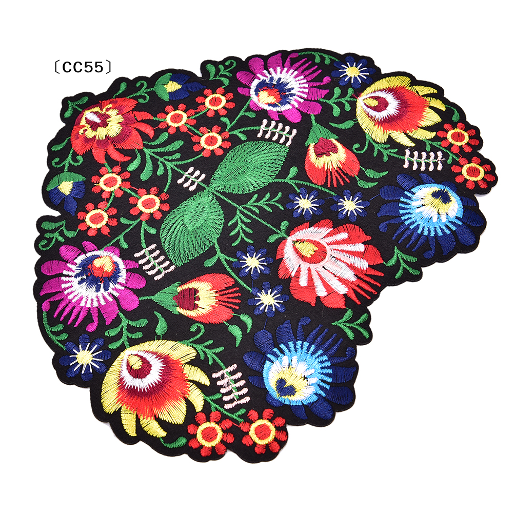 1Pc Heart Shape Flower Embroid - Applique Patch Flower ulasan dan harga