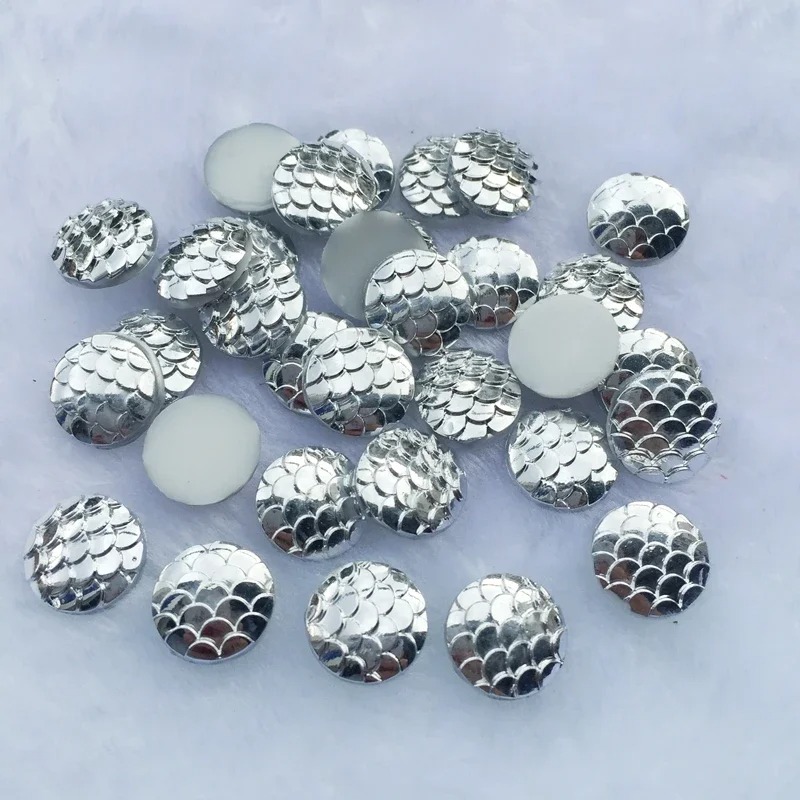 80pcs 12mm Mermaid Fish Scale  - Embellishment Glue Craft ulasan dan harga