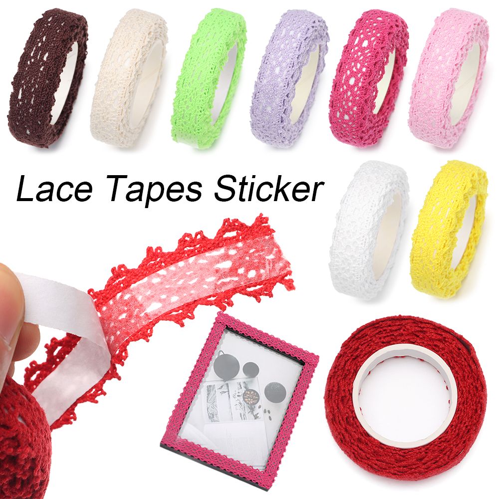 2Yards/pc Lace Tapes Sticker S - Lace Ribbon Trim ulasan dan harga