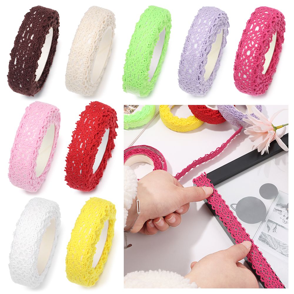 2Yards/pc Lace Tapes Sticker S - Lace Ribbon Trim ulasan dan harga