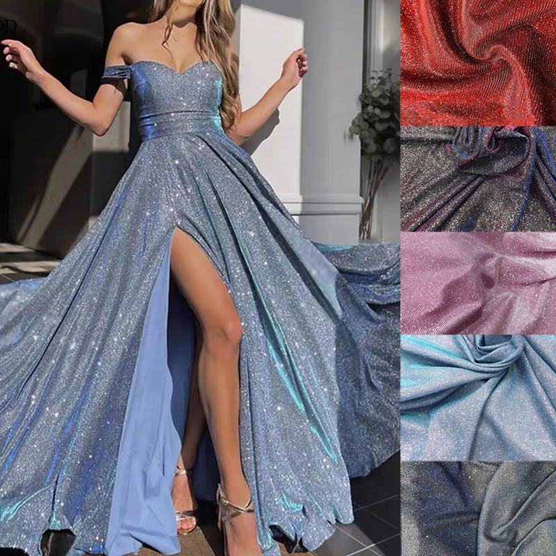 Shimmer Moonlight Glitter Nylo - Sequin Fabric Panel ulasan dan harga
