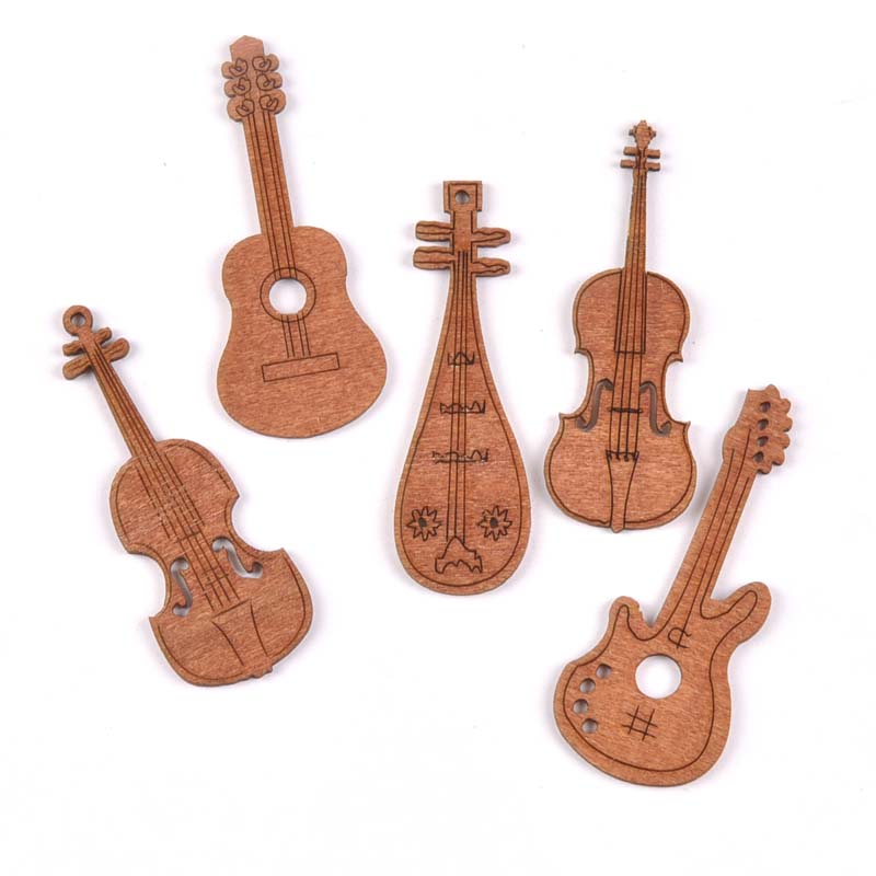 20Pcs/set Wood Handicraft guit - Embellishments For Scrapbooking ulasan dan harga