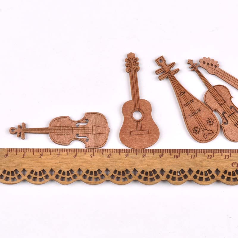 20Pcs/set Wood Handicraft guit - Embellishments For Scrapbooking ulasan dan harga