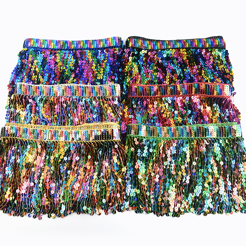 5/10Yards Sequin Fringe Tassel - Beaded Trim Fringe ulasan dan harga