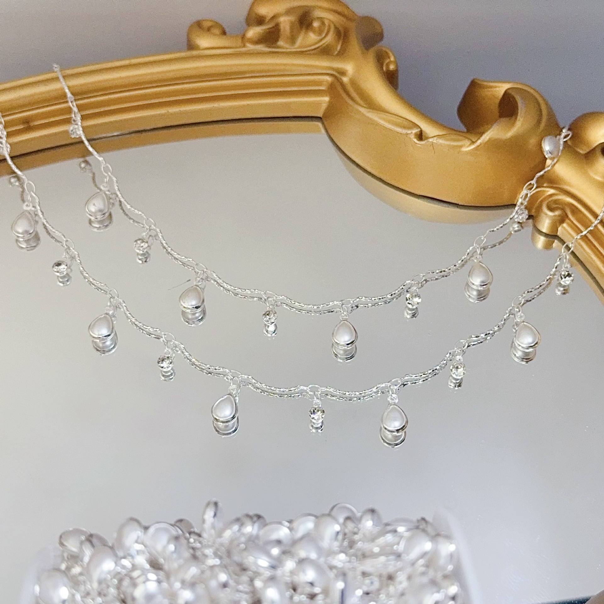 0.5/1/2M Exquisite Curved Stic - Pearl Trim Chain ulasan dan harga