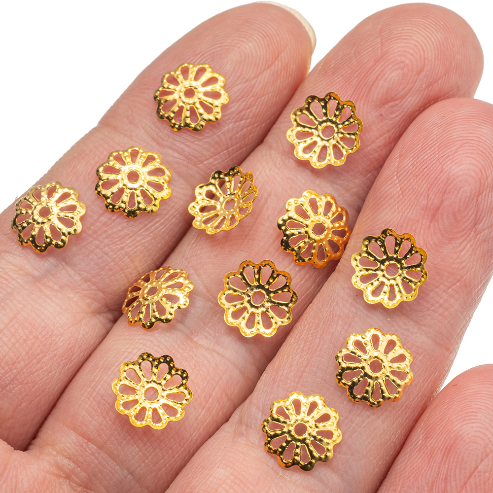 200pcs 7/9mm Filigree Flower H - Embellishment Crafts ulasan dan harga