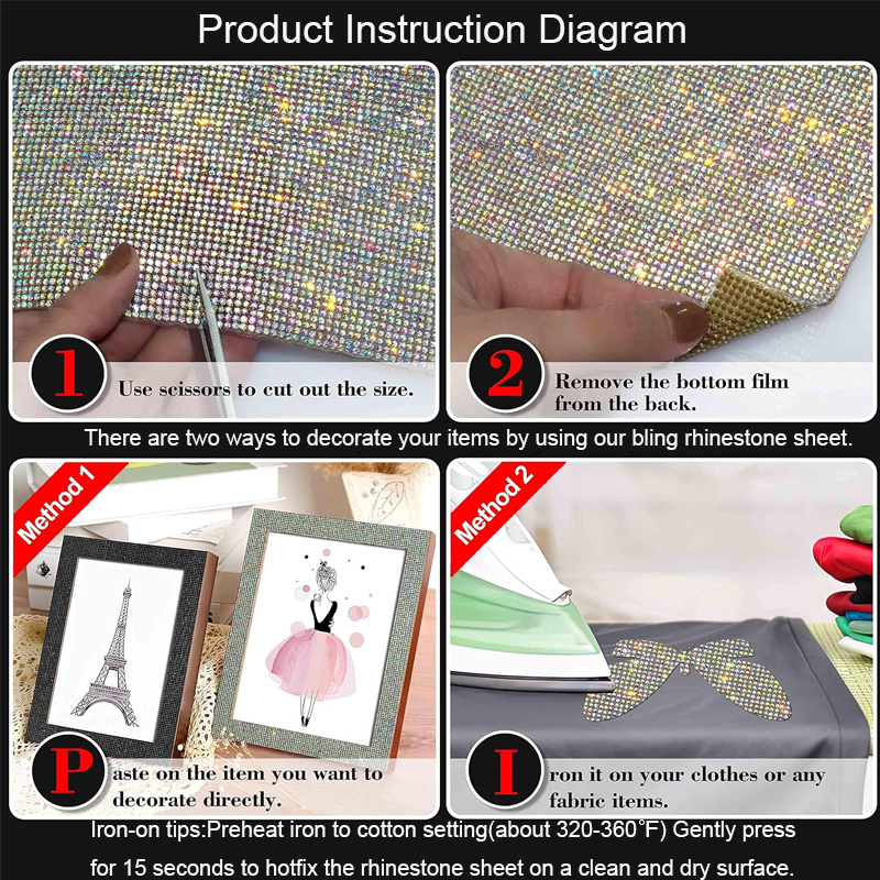9720/4860Pcs Bling Rhinestone  - Hotfix Rhinestone Sheet ulasan dan harga