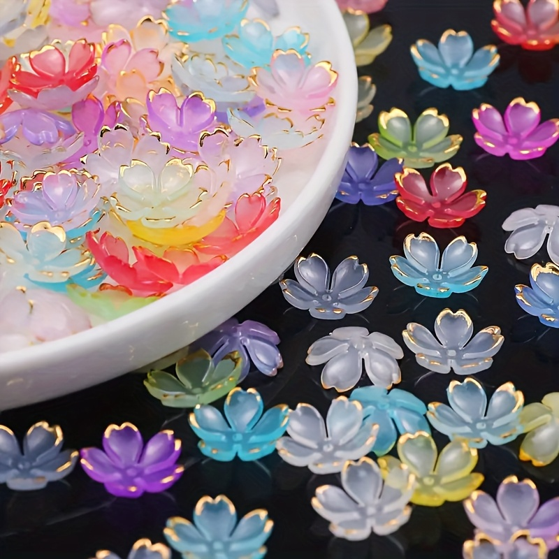 200/100pcs 15mm Colorful Acryl - Embroidery Embellishments ulasan dan harga