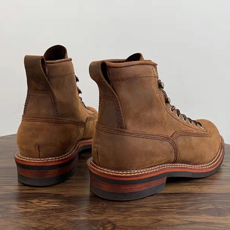 Vintage British Men Ankle Boot - Guipure Lace Panel ulasan dan harga