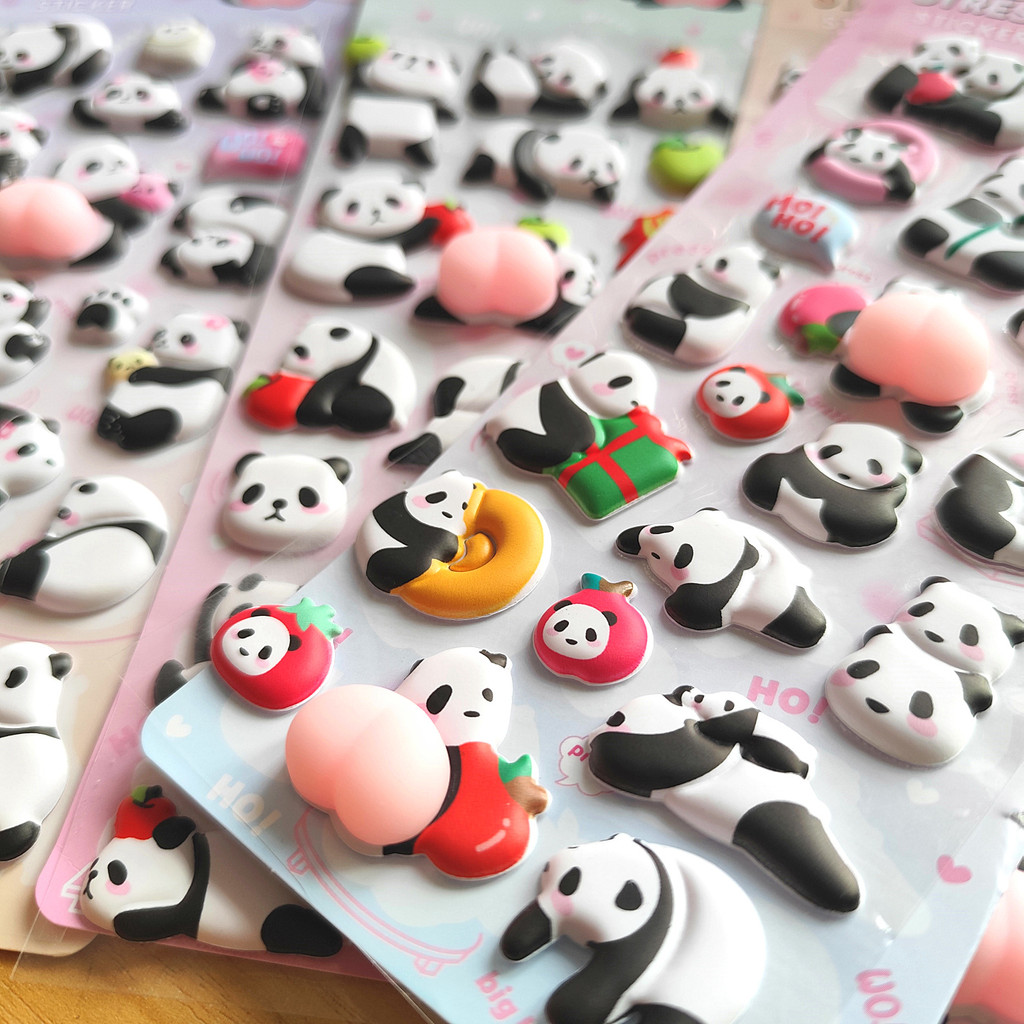 4-Piece Cute Panda Stress Reli - Craft Embellishment World ulasan dan harga
