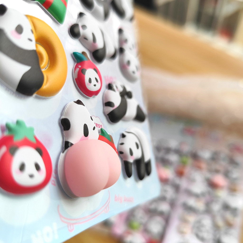 4-Piece Cute Panda Stress Reli - Craft Embellishment World ulasan dan harga