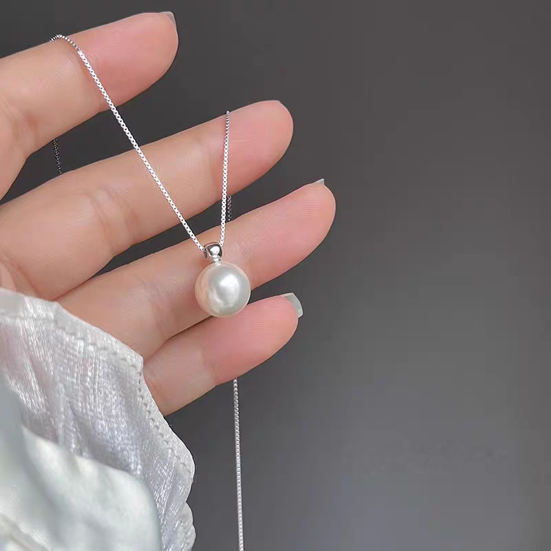 925 Sterling Silver 8mm Pearl  - Pearl Trim Chain ulasan dan harga