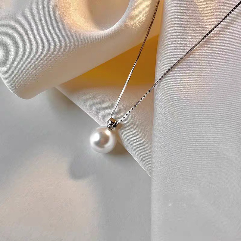 925 Sterling Silver 8mm Pearl  - Pearl Trim Chain ulasan dan harga