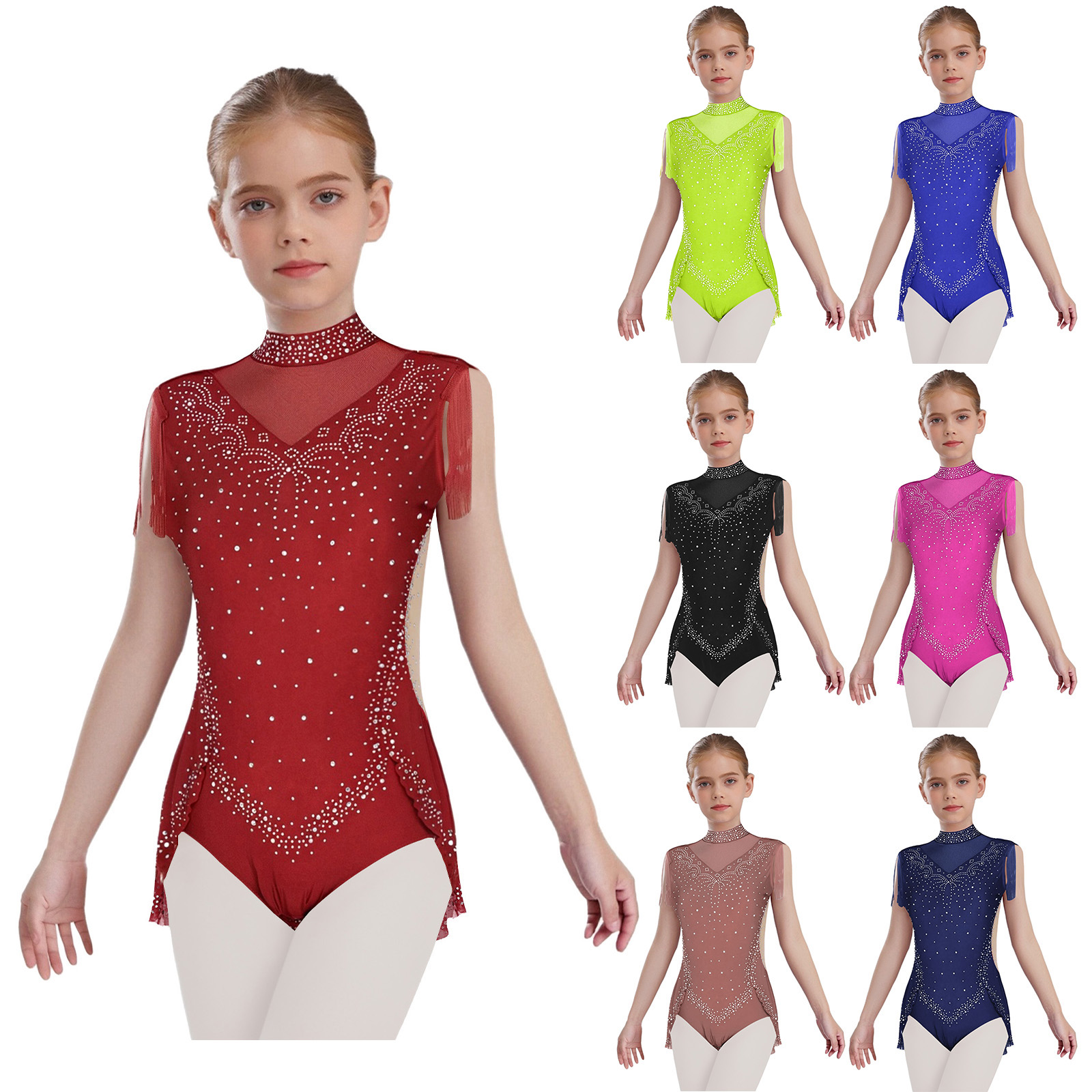 Children Girls Tassel Latin Da - Rhinestone Banding Trim ulasan dan harga