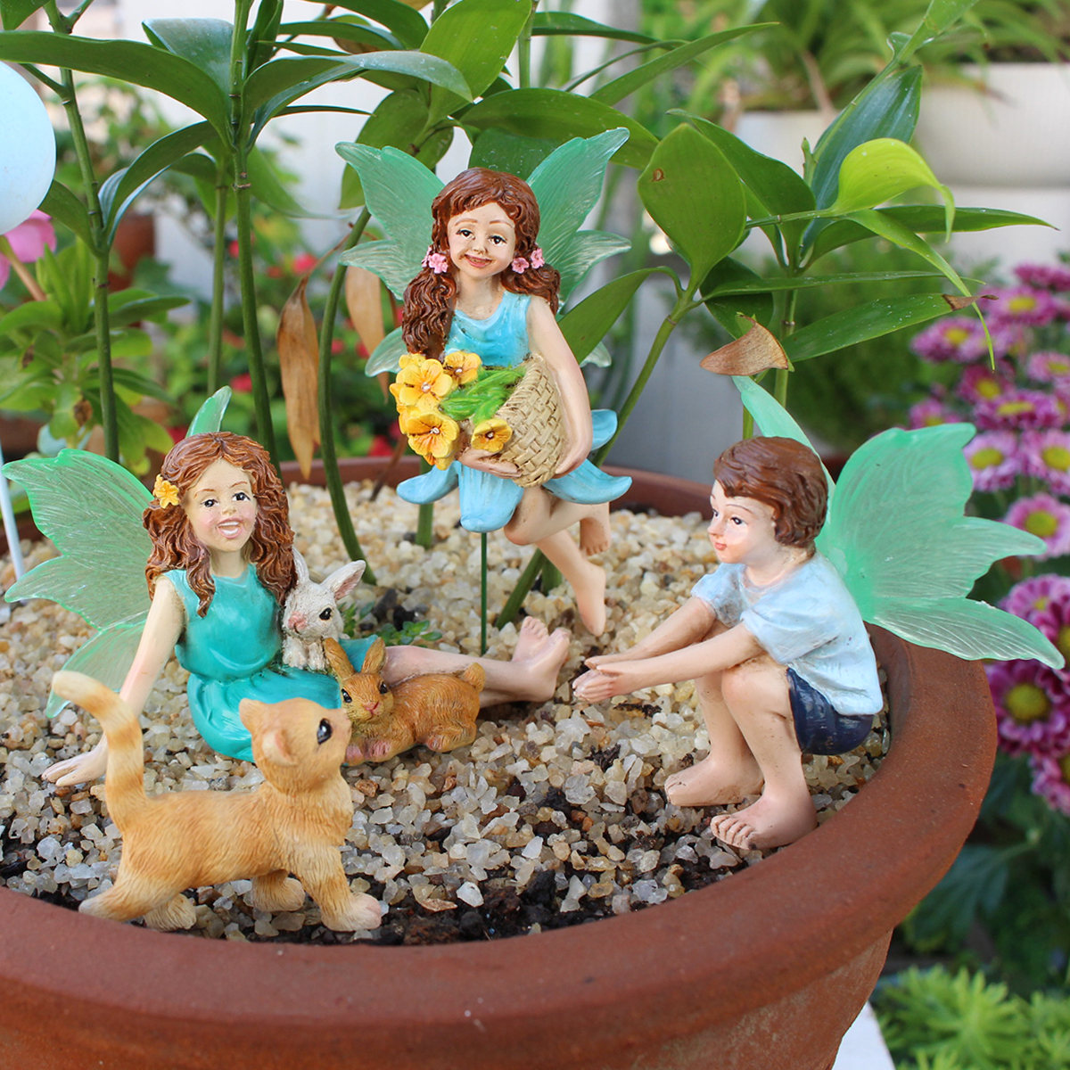 4pc Flower Fairy and Animal Pa - Embellishment Crafts ulasan dan harga