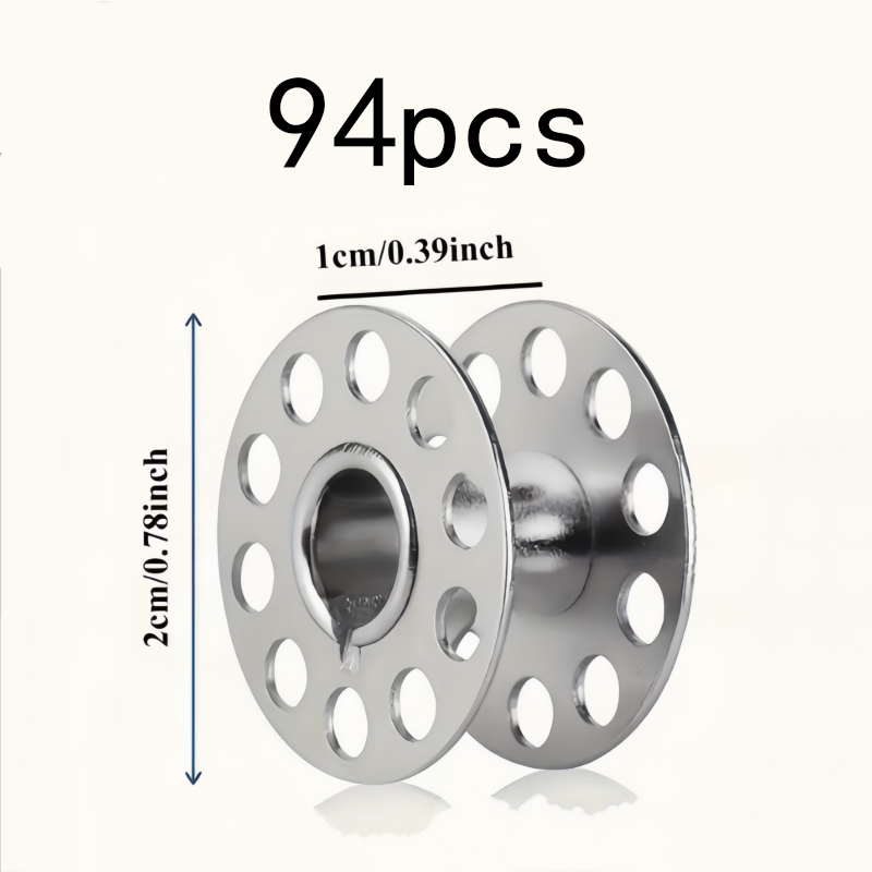 94Pcs Rustproof Metal Bobbins, - Embroidery Craft ulasan dan harga