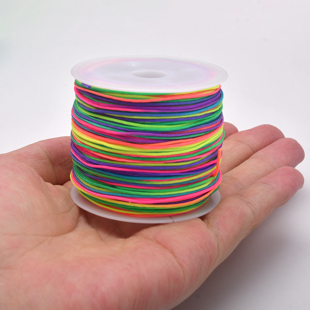 50Yds 0.8mm Crafts Nylon Cord  - Beaded Trim Fringe ulasan dan harga